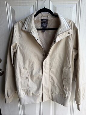 St. John’s Bay Weatherproof Men's Beige Bomber Jacket Grandpacore Windbreaker S